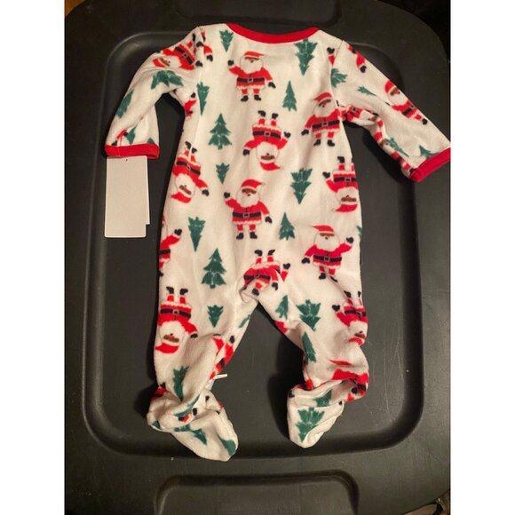 Carter's First Christmas Newborn Baby African American Santa Footed Sleeper - Picture 8 of 11
